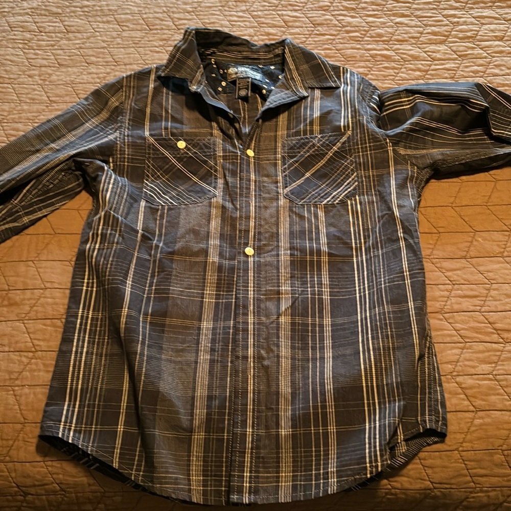 Mens plaid button up
